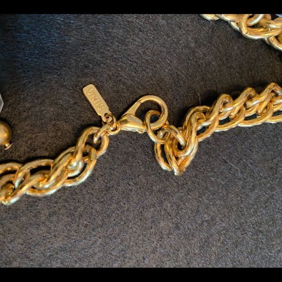 Gorgeous ALFRED SUNG gold statement necklace - Picture 6 of 7